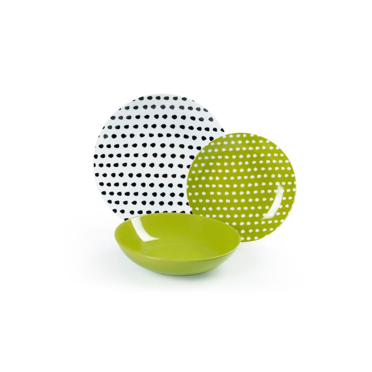 EXCELSA Crazy Line Servizio Tavola Piatti Set 18 Pezzi Porcellana Multcolore