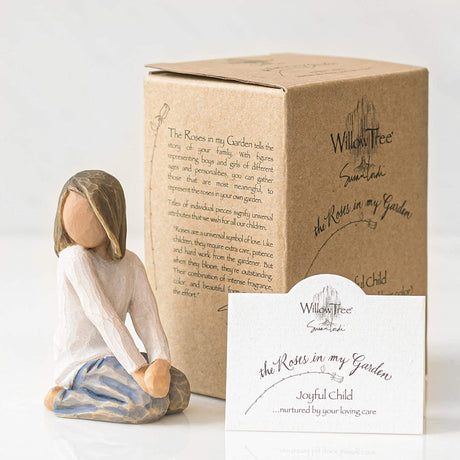 WILLOW TREE Figurina Statuina Bambino Felice 7,5cm Resina