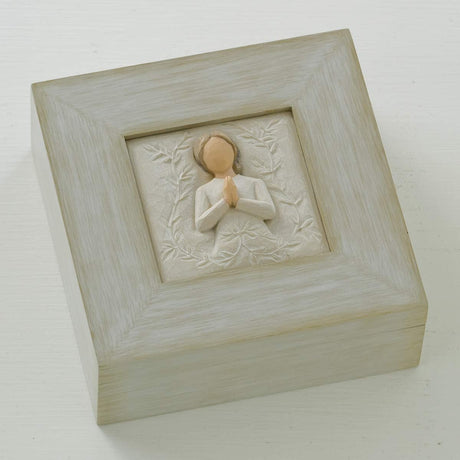 WILLOW TREE Scatola Box Porta Oggetti Un Albero Una Preghiera 13,5x13,5cm Resina