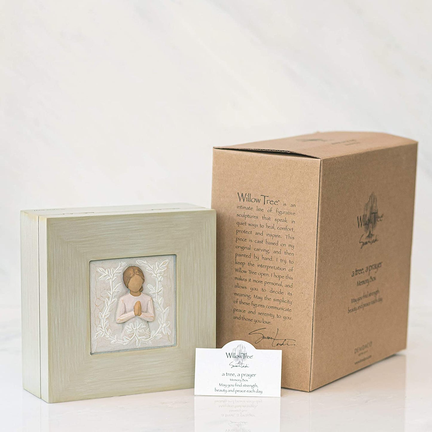WILLOW TREE Scatola Box Porta Oggetti Un Albero Una Preghiera 13,5x13,5cm 26635