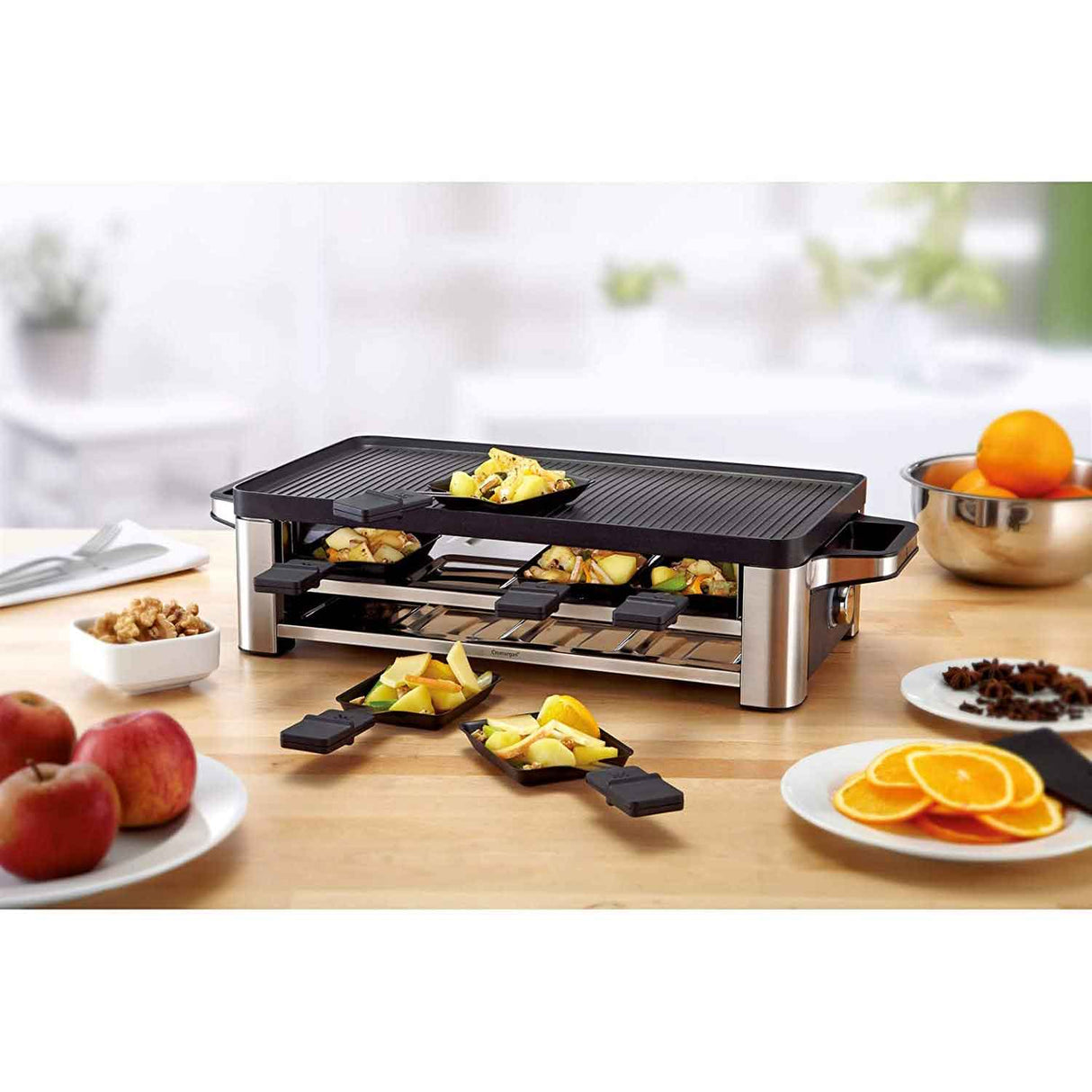 WMF Raclette Lono 8 Persone 1500W Elettrica in Acciaio Inossidabile Cromargan 18/10