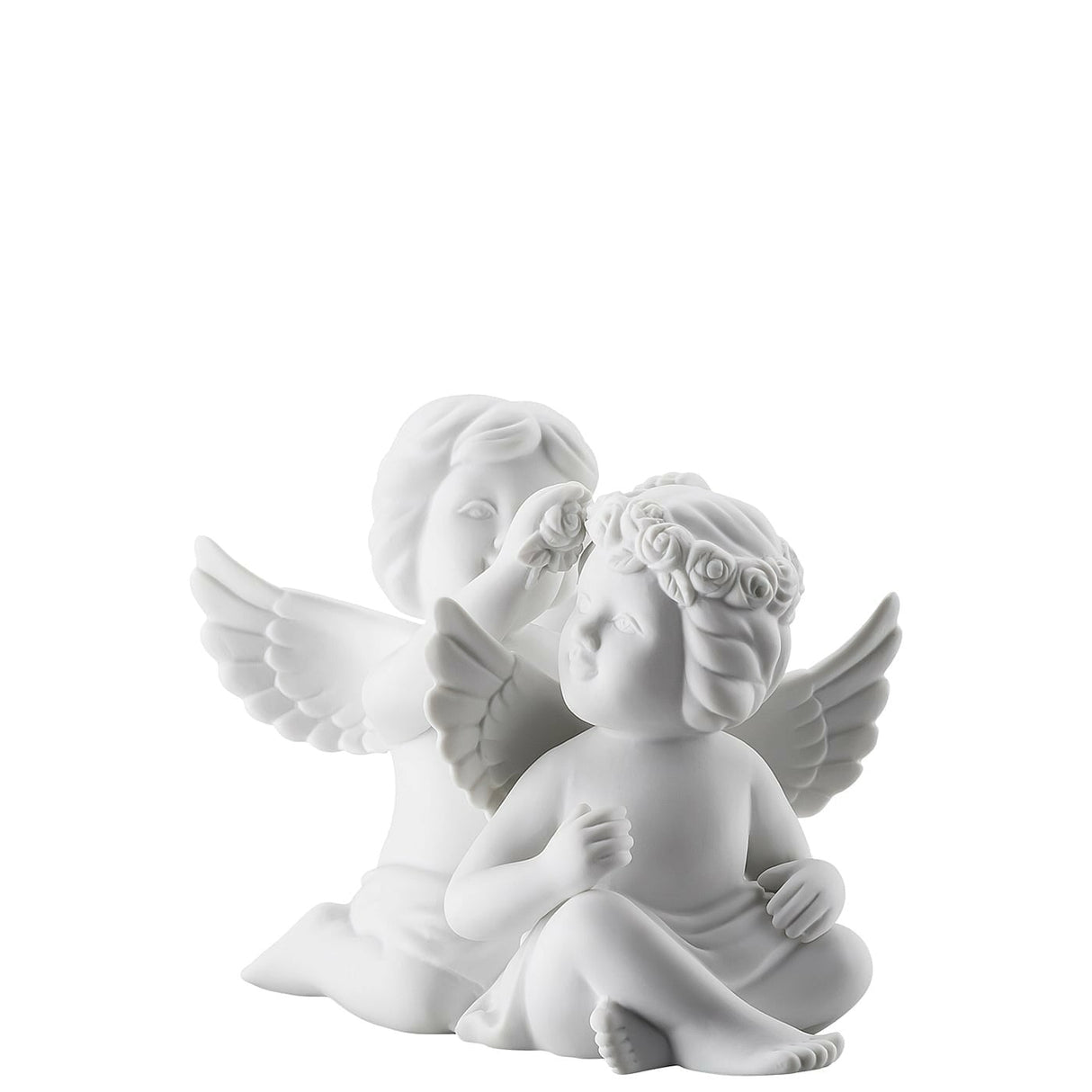 ROSENTHAL - Figurine Couple Angels with Flowers 9.5cm Porcelain