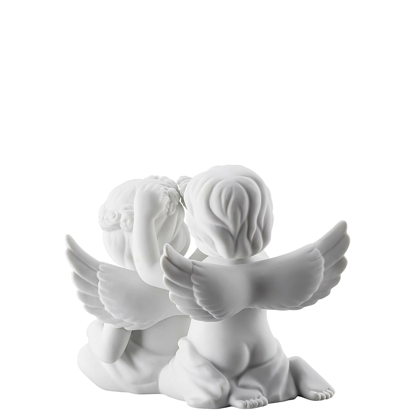 ROSENTHAL - Statuina Figurina Coppia Angeli con Fiori 9,5cm Porcellana