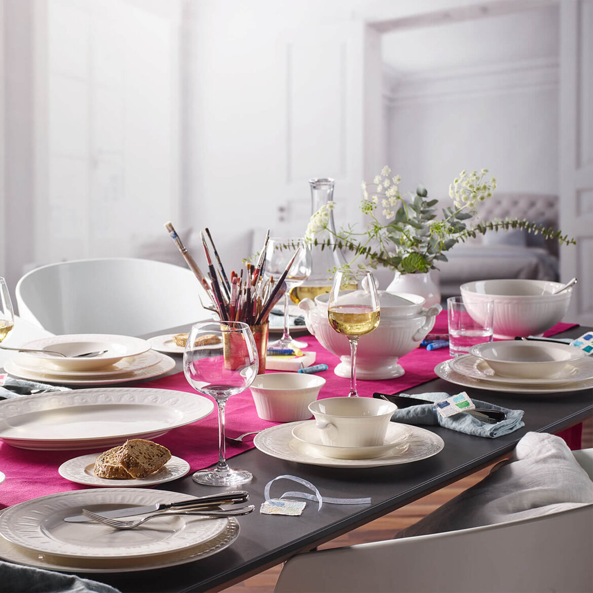 VILLEROY & BOCH - Cellini Dinner Plate Set 6 Pieces 27cm Porcelain 1046002610