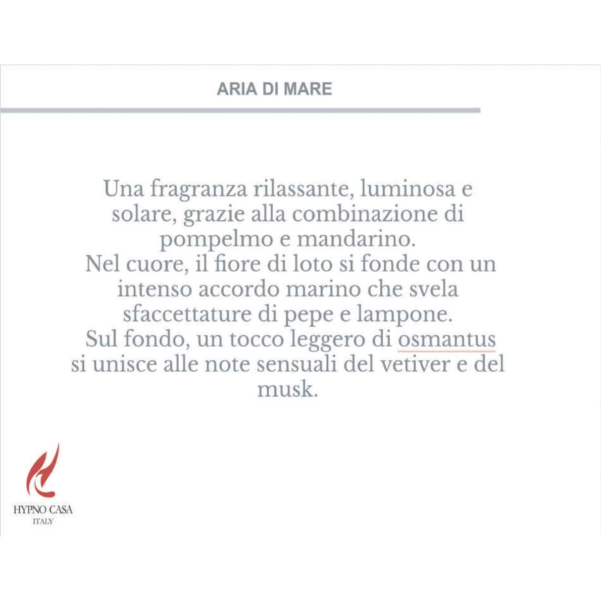 HYPNO CASA - Profumatore Diffusore Ricarica Aria di Mare Eco 200ml