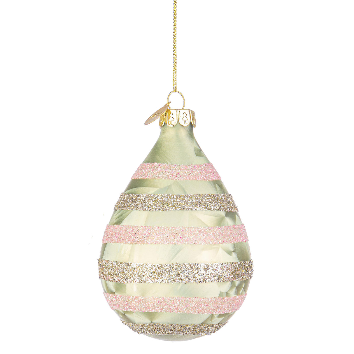 BIZZOTTO Pendaglio Sfera Pallina in Vetro per Albero di Natale 9cm Chrystal Verde