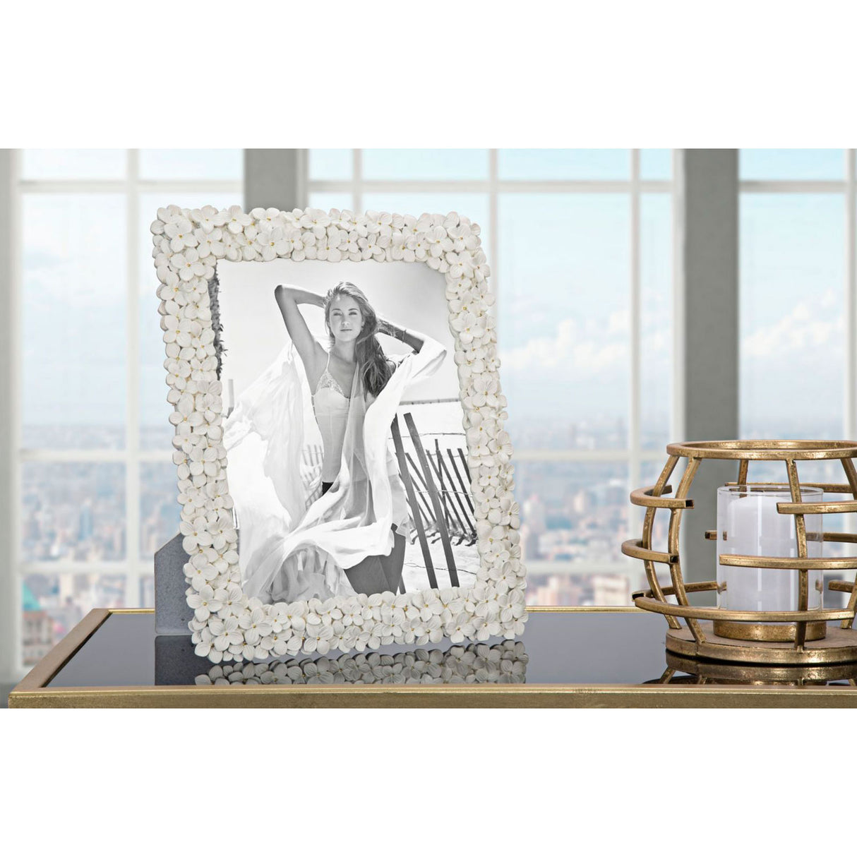 MAURO FERRETTI Cornice Portafoto Glam Floty 26,5x31,5cm Resina