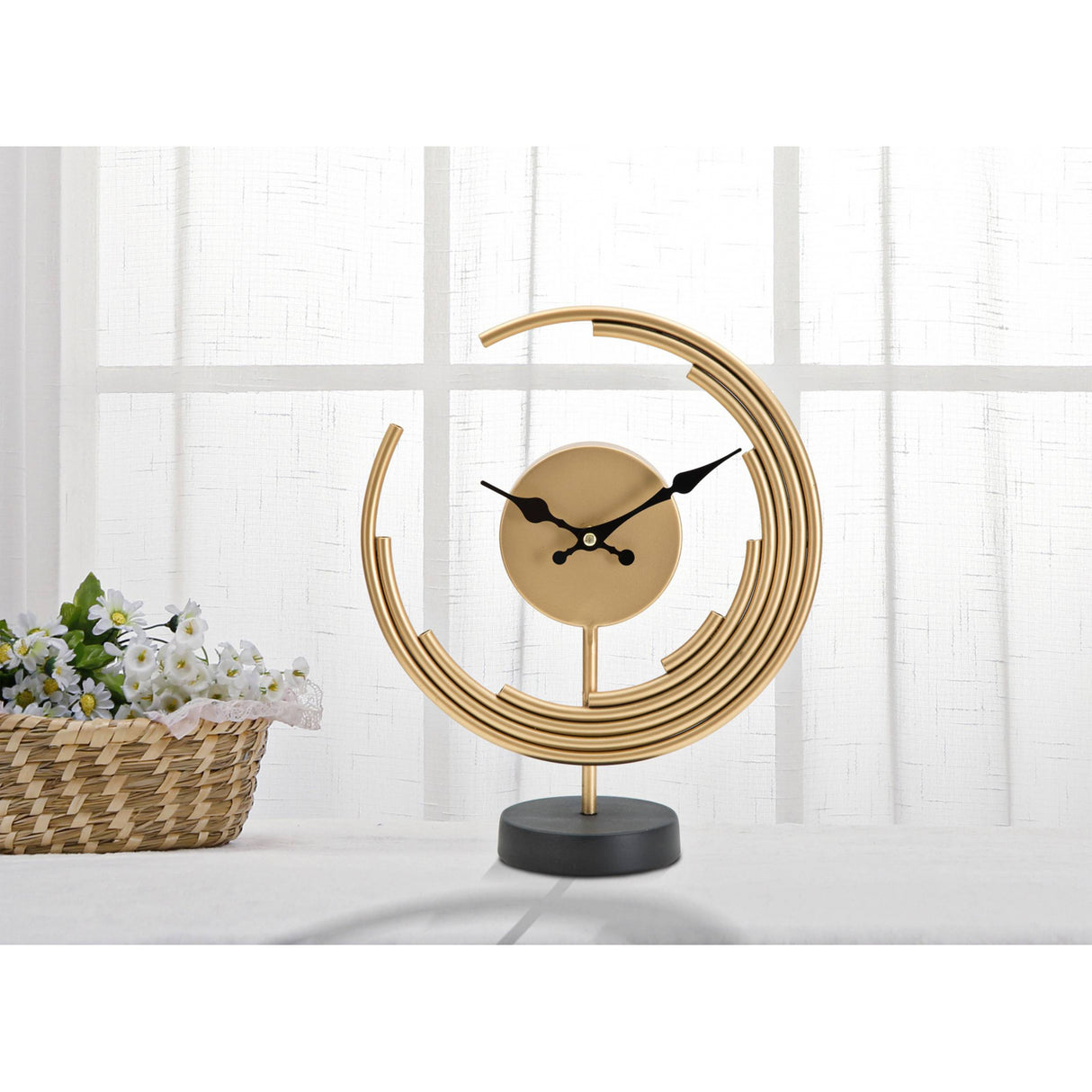 MAURO FERRETTI Moon Table Clock 25x30cm Metal