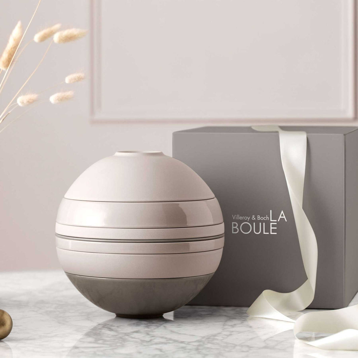 VILLEROY & BOCH Iconic La Boule Pure Beige Servizio Tavola Piatti Porcellana