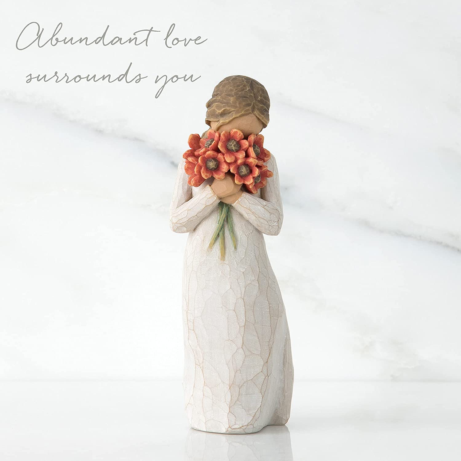 WILLOW TREE Figurina Statuina Circondato da Amore Design di Susan Lordi 13cm Resina