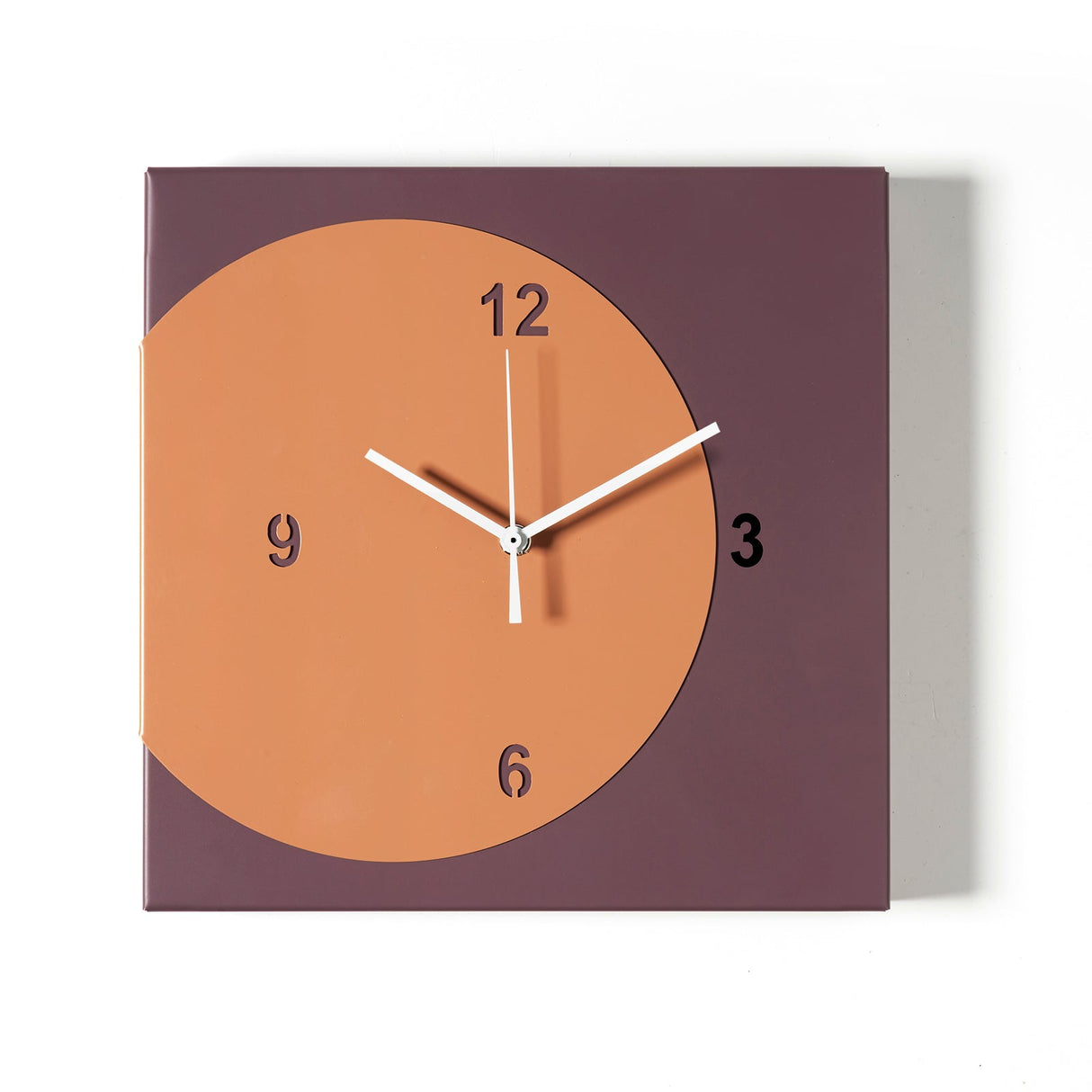ARTI & MESTIERI Orologio di Design Minimal Ecleo Viola Ametista Pesca 28x28cm