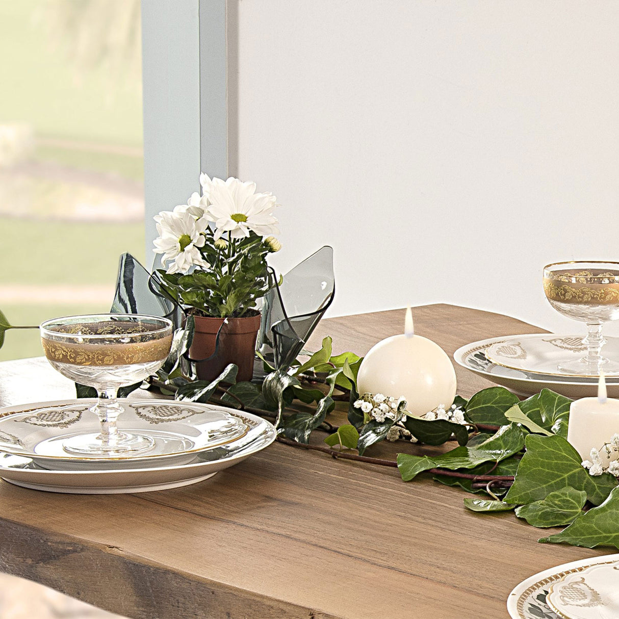 iPLEX Vaso Drappeggi Piccolo in PMMA 17x14cm Fumè Grigio Made in Italy