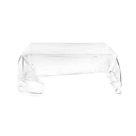 iPLEX Drappeggi Tavolino Basso in PMMA 120x80x41cm Trasparente Made in Italy