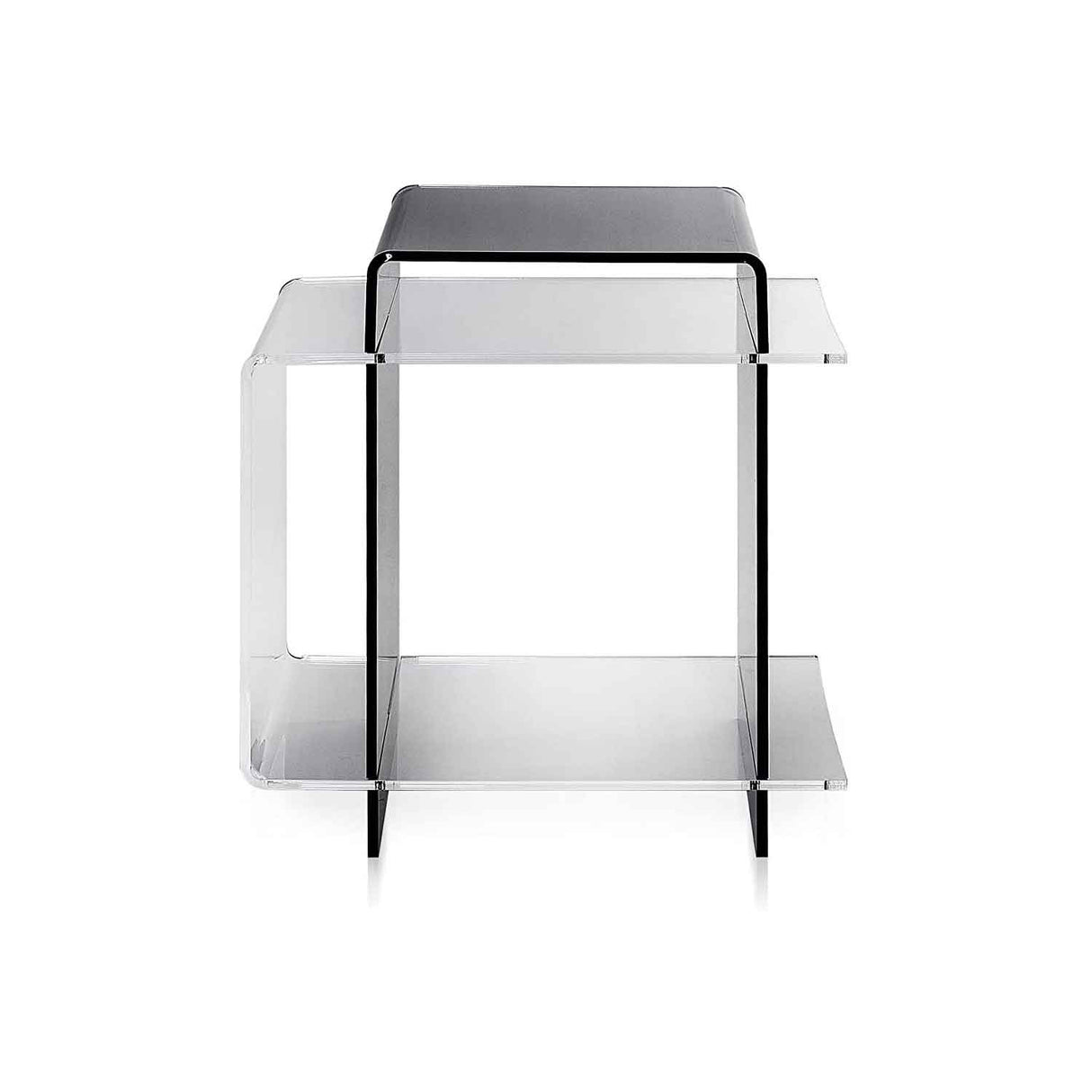 iPLEX 70's Bedroom Bedside Table Transparent Smoked PMMA Plexiglass