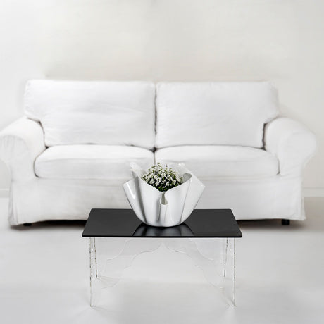 iPLEX Vaso Drappeggi in PMMA 45x29cm Bianco Made in Italy