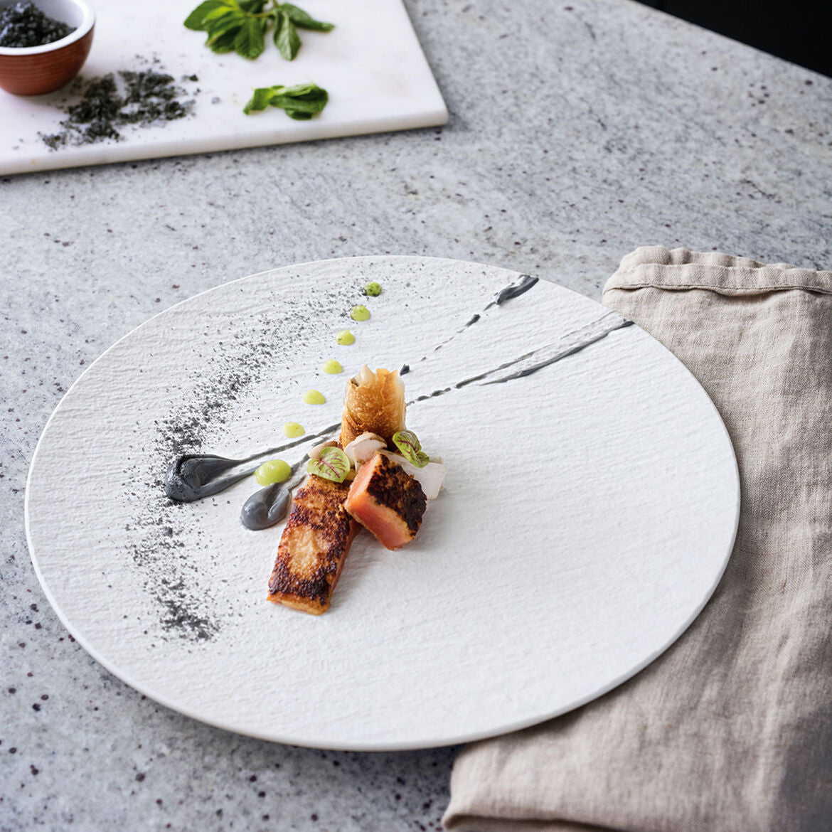 VILLEROY & BOCH Manufacture Rock White Gourmet Pizza Plate 31.5cm
