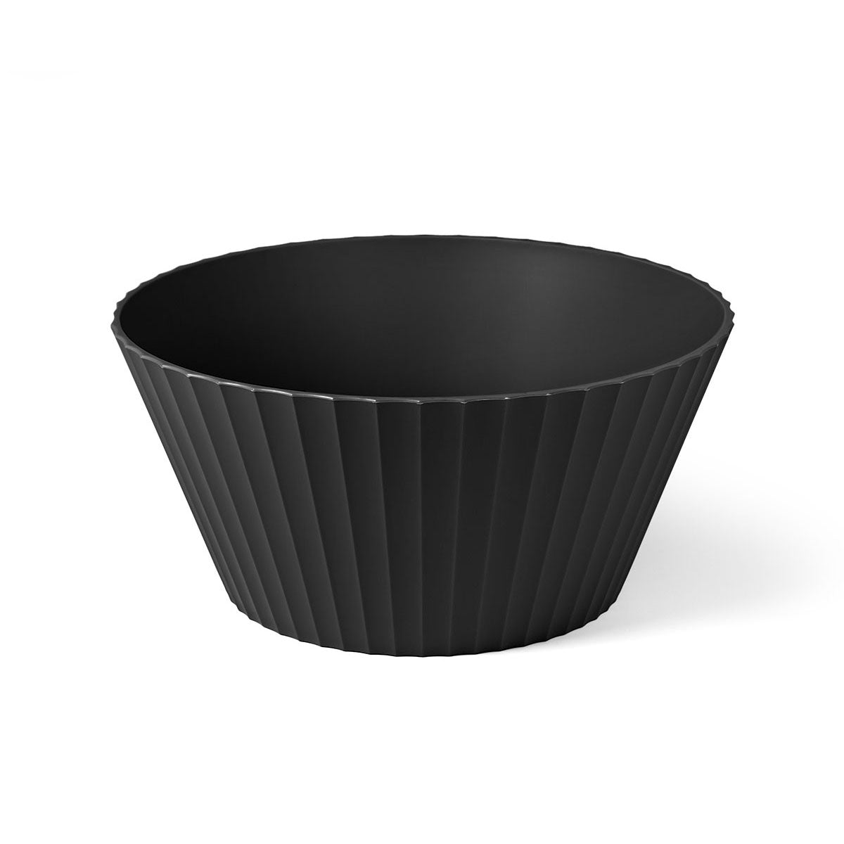 BLIM PLUS Bowl Cup Salad Bowl Nettuno L 25cm Carbon Black Made in Italy 100% Recyclable