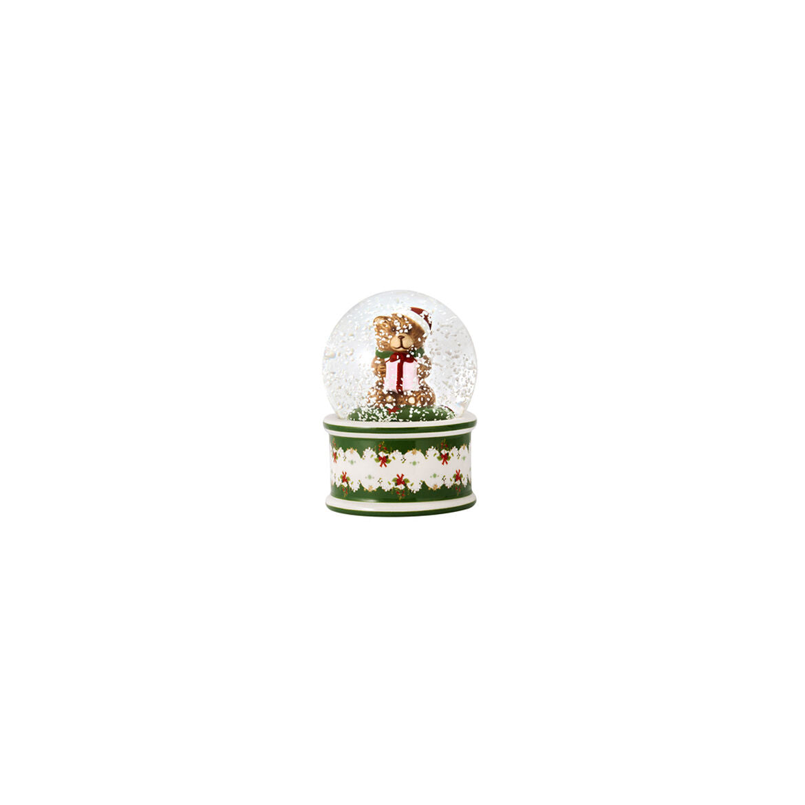 Palla di neve Christmas Toys Villeroy & Boch in vetro e porcellana 9 cm