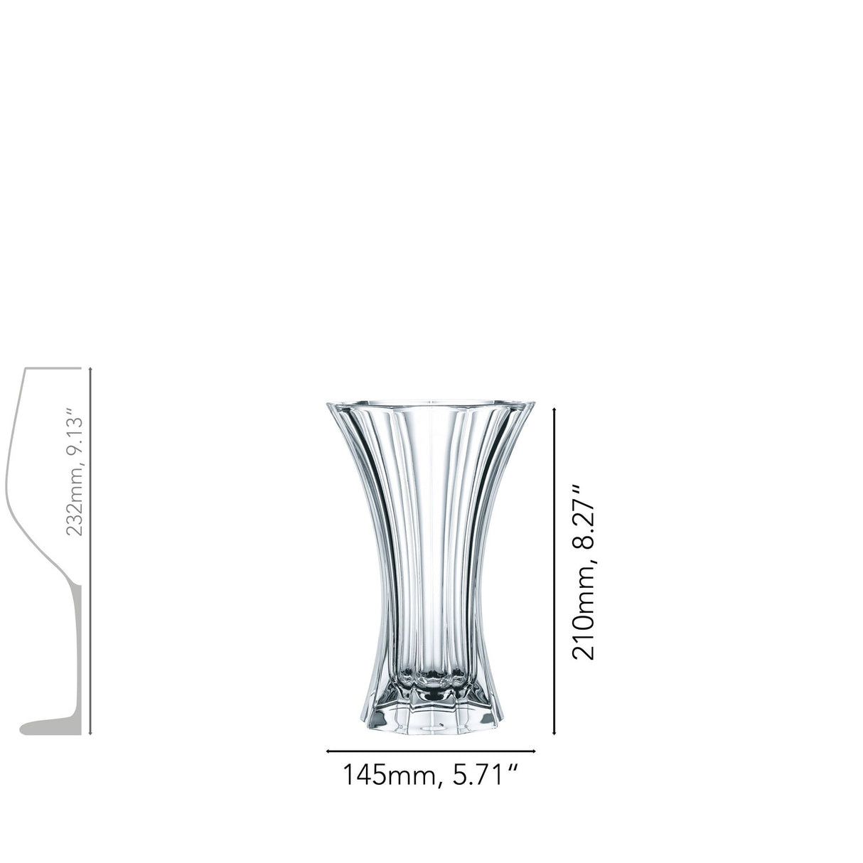 NACHTMANN Saphir Vaso da Fiori 21cm Cristallo