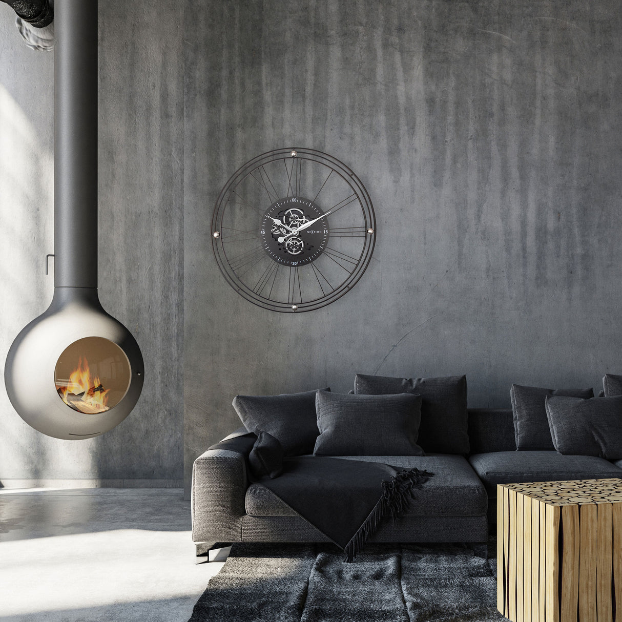 NEXTIME - Roman Gear Orologio da Parete XXL 90,5cm 3260ZI