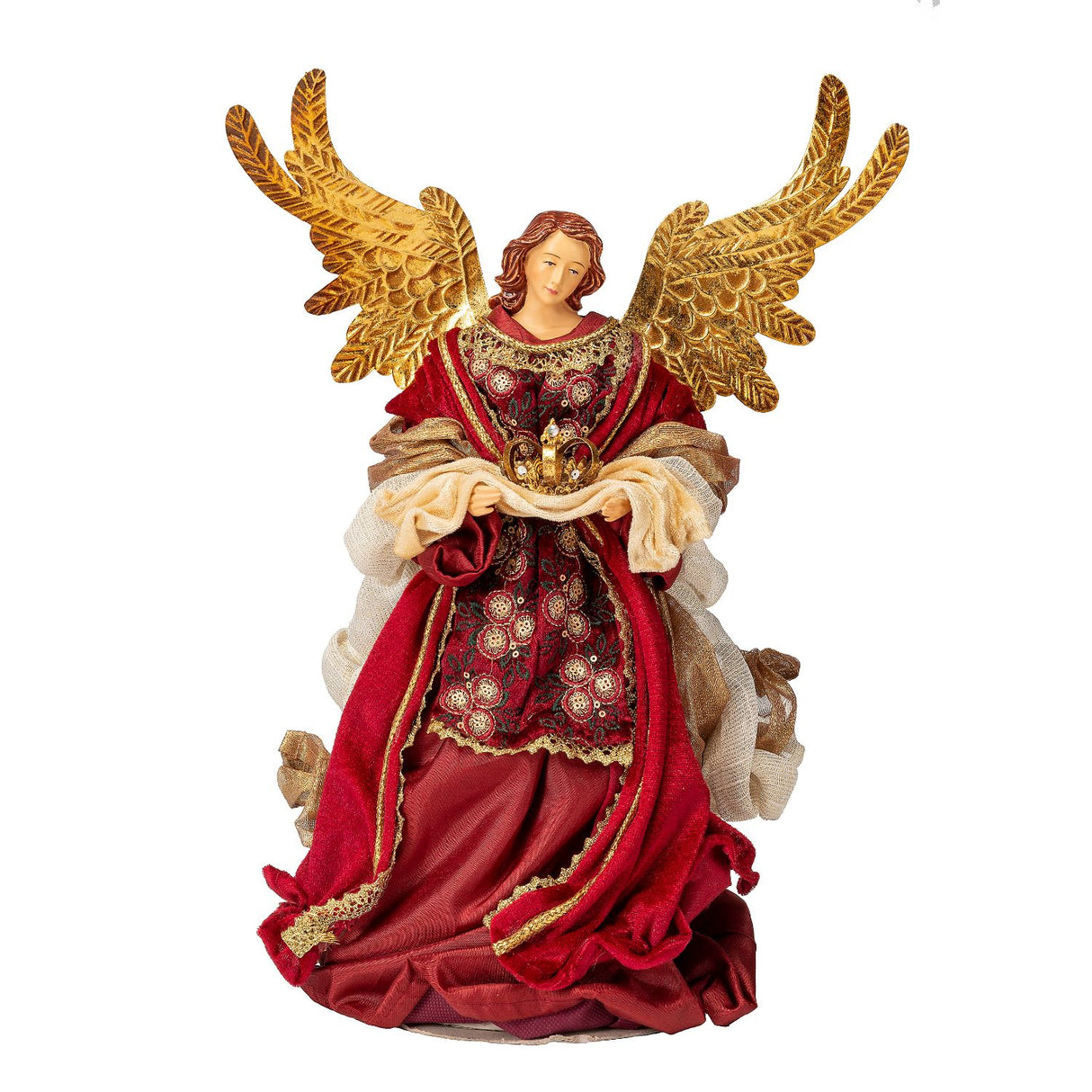NOEL by Lamart Angelo in Tessuto 36cm Rosso Decorazione di Natale