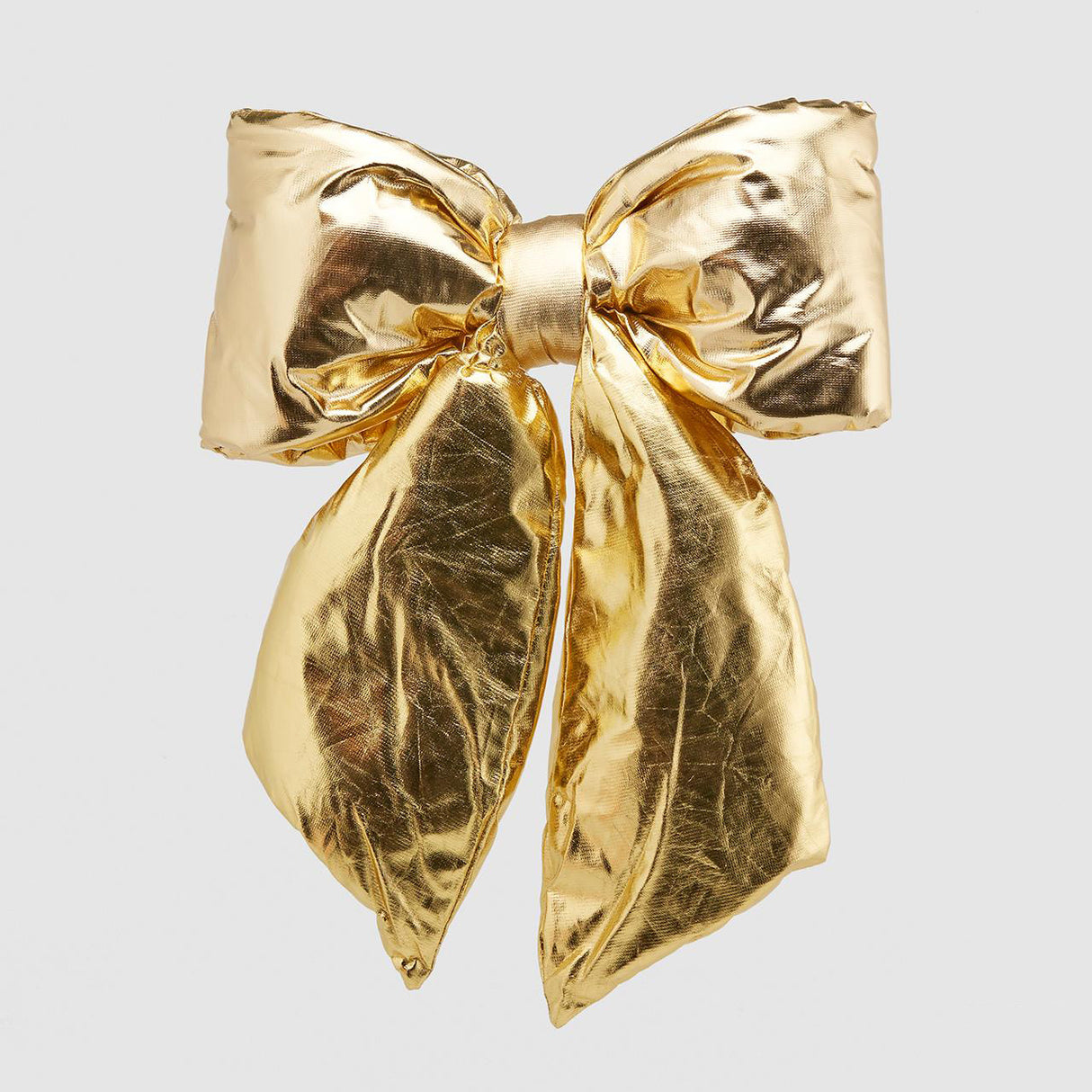 EDG Large Padded Bow Christmas Decoration Christmas Ornament Lame' 40x48cm Gold