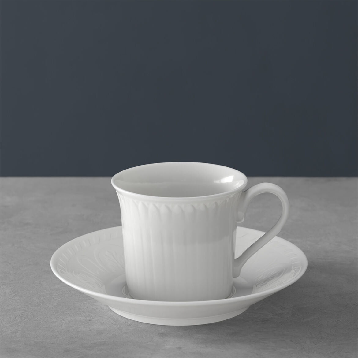 VILLEROY & BOCH Cellini Set 2 Pezzi Tazza Te Caffè 200ml con Piattino 15cm Porcellana