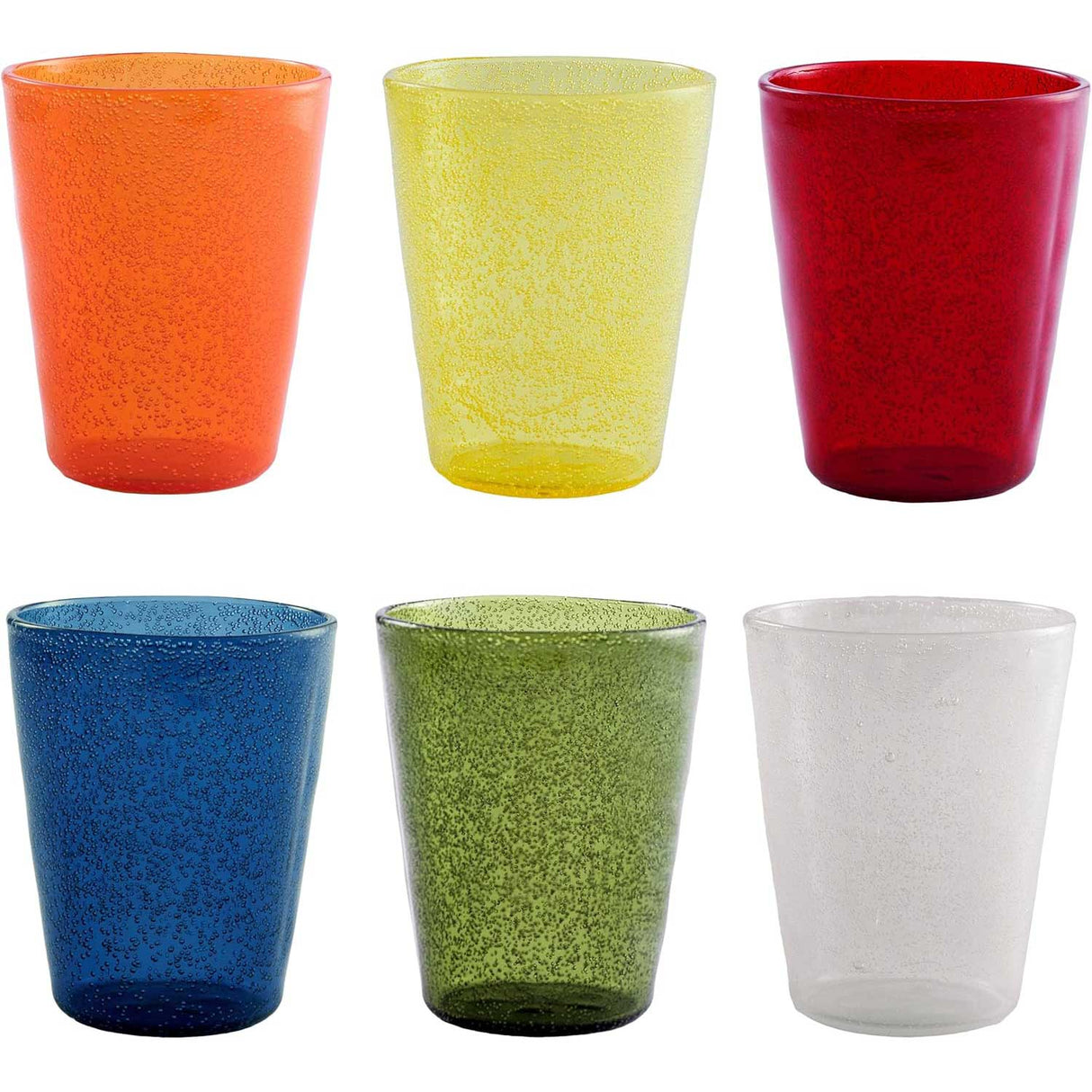 MEMENTO Synth Bicchieri Acqua Colorati Energia Set 6 Pezzi 330ml Plastica