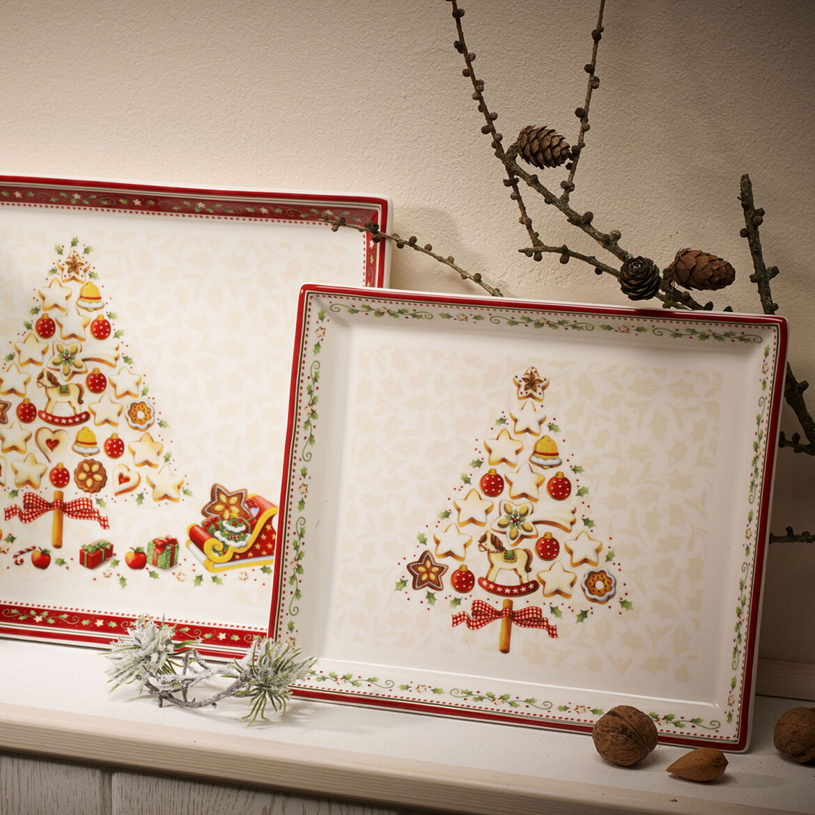 VILLEROY & BOCH Winter Bakery Delight Pastry Plate 27x22.5cm Christmas Table