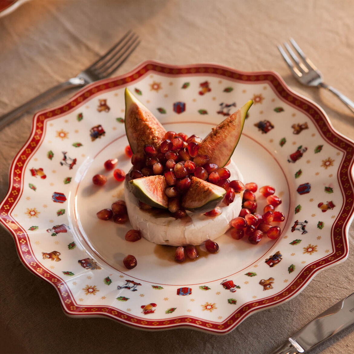 VILLEROY & BOCH - Toy's Delight Piatto Piano Bianco 29cm Tavola di Natale