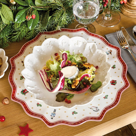 VILLEROY & BOCH - Toy's Delight Piatto Piano Bianco 29cm Tavola di Natale