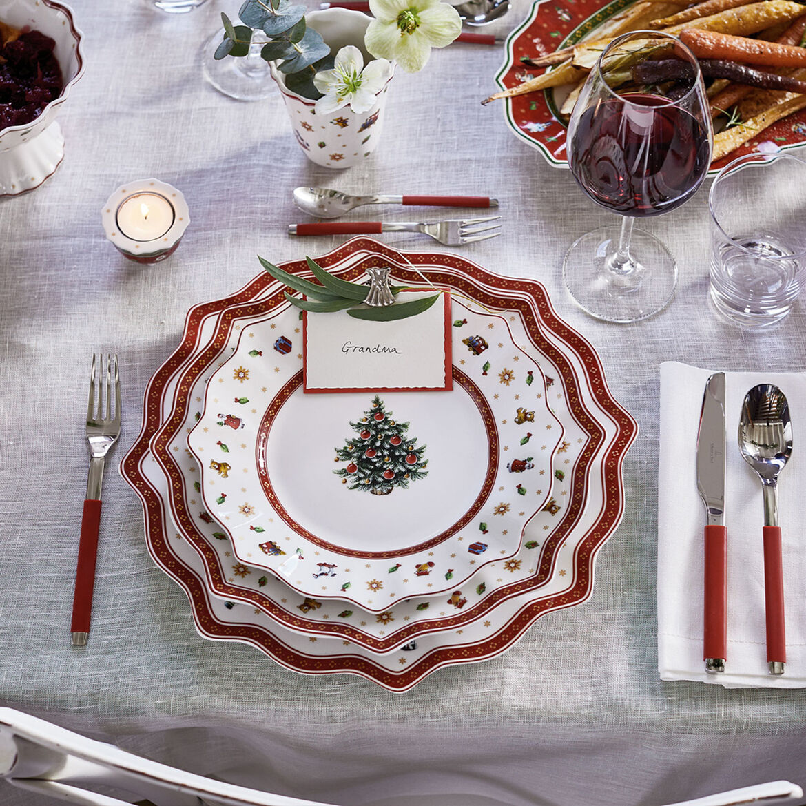 VILLEROY & BOCH - Toy's Delight Piatto Colazione Bianco 24cm Tavola di Natale