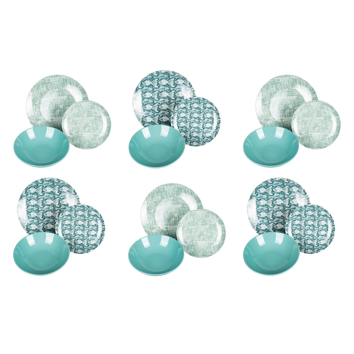 VILLA D'ESTE HOME TIVOLI Cozumel Servizio Tavola Piatti 18 Pezzi Porcellana