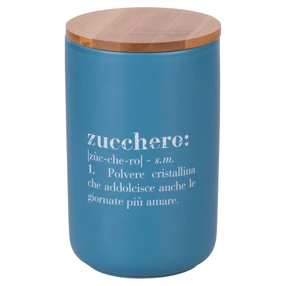 Barattolo zucchero Victionary Villa d'Este ceramica opaca e bambù 1 litro