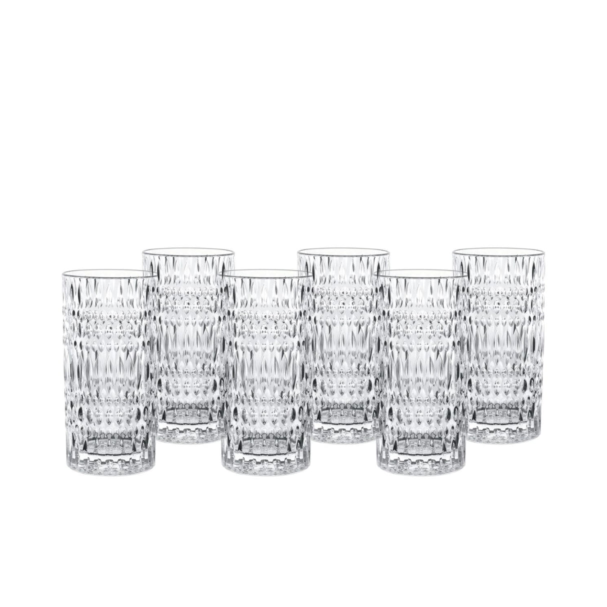 NACHTMANN Ethno Bicchiere Alto da Long Drink Set 6 Pezzi 422ml Cristallo