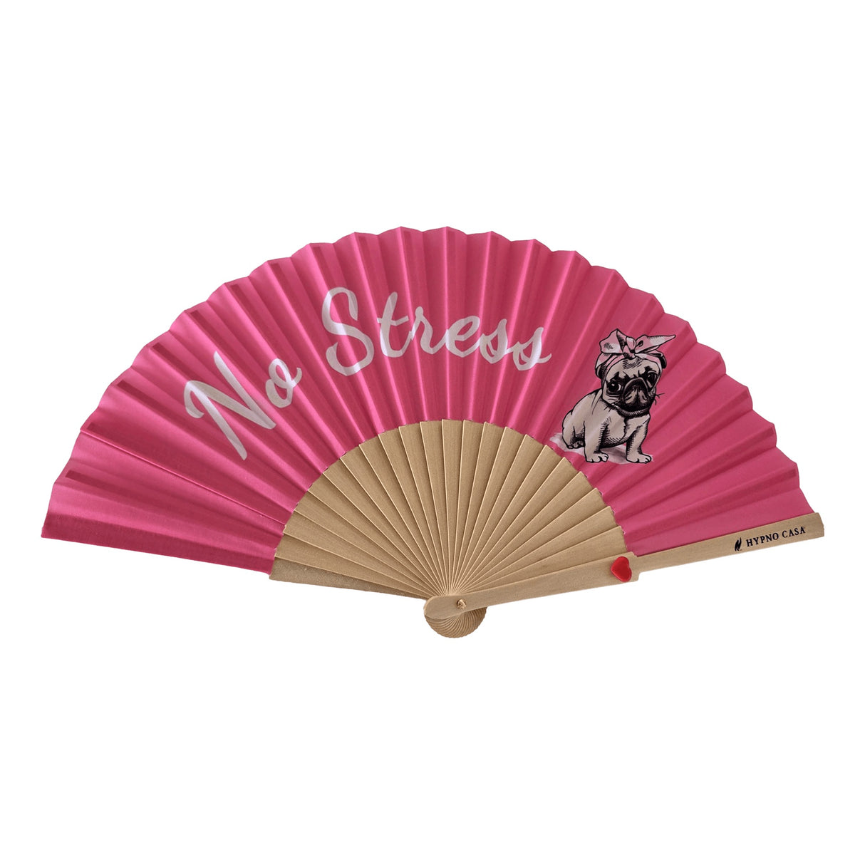 HYPNO CASA Ventaglio Profumato No Stress Rosa 24cm Tessuto e Legno