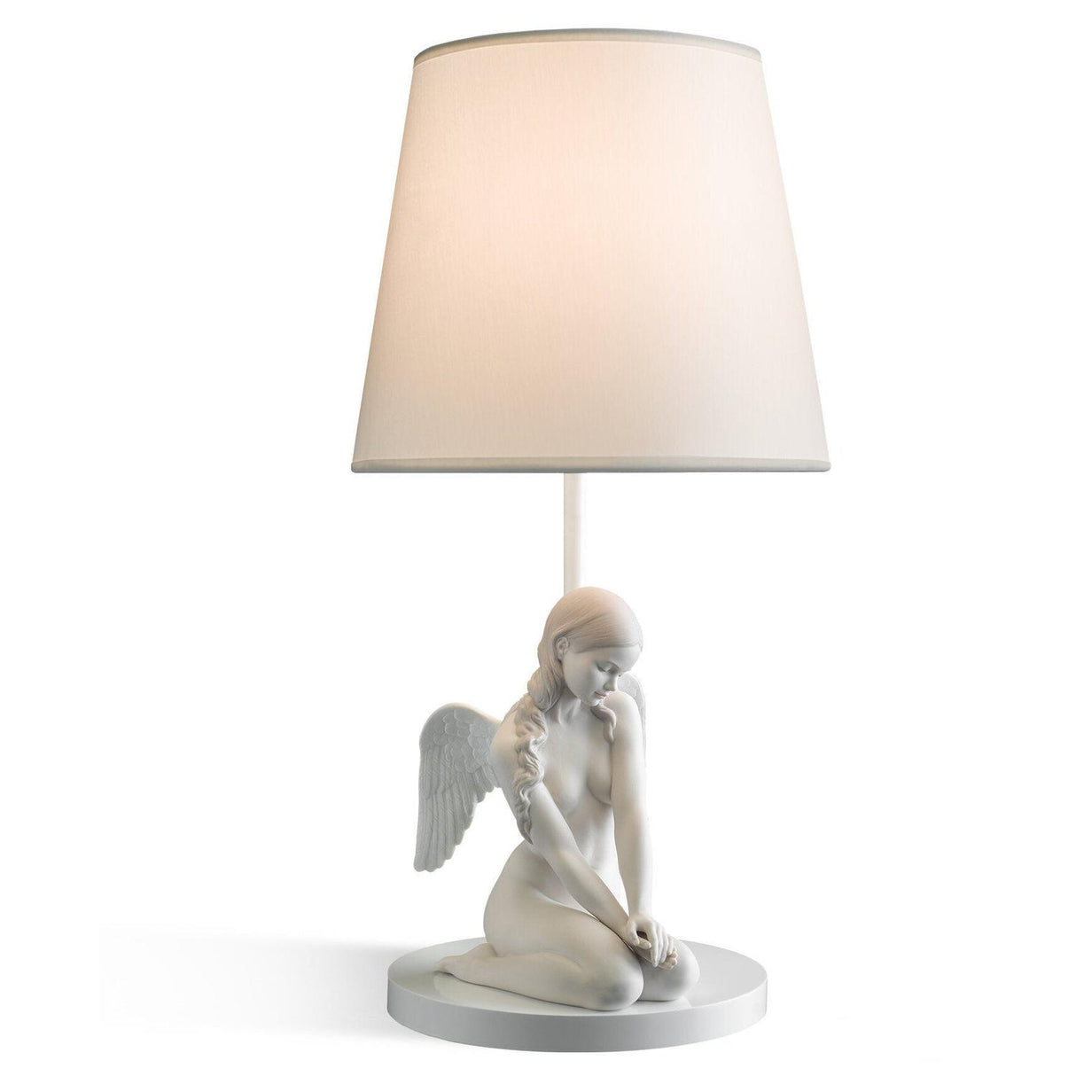 LLADRO' Lampada da Tavolo Angelo Bello 49x25cm Porcellana