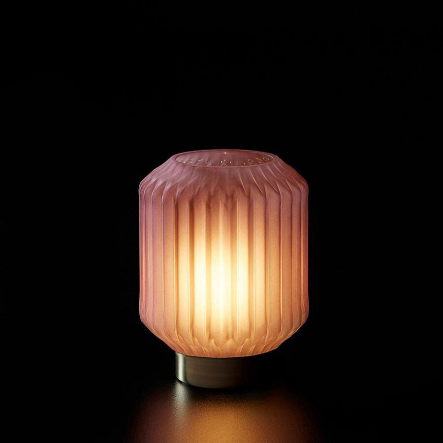 EDG Enzo De Gasperi Bright Lantern Table Lamp with Base 17cm Antique Pink