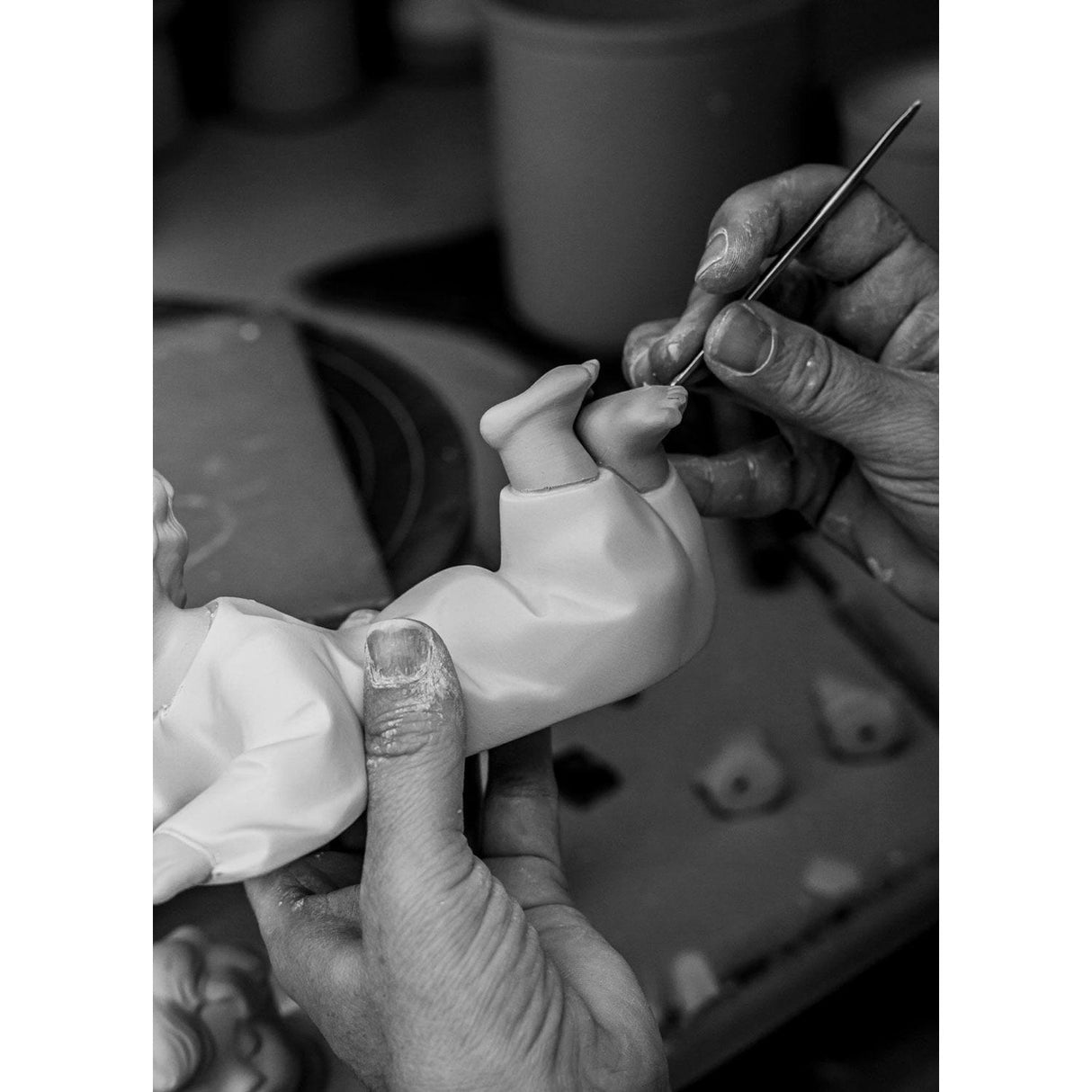 Lladró Figurina Angioletto Coricato 6x14cm Porcellana