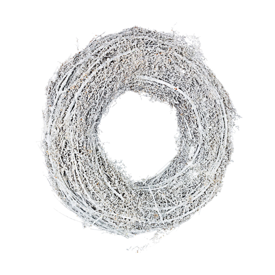 BIZZOTTO - Corona ghirlanda Forest bianco D26 cm - Natale
