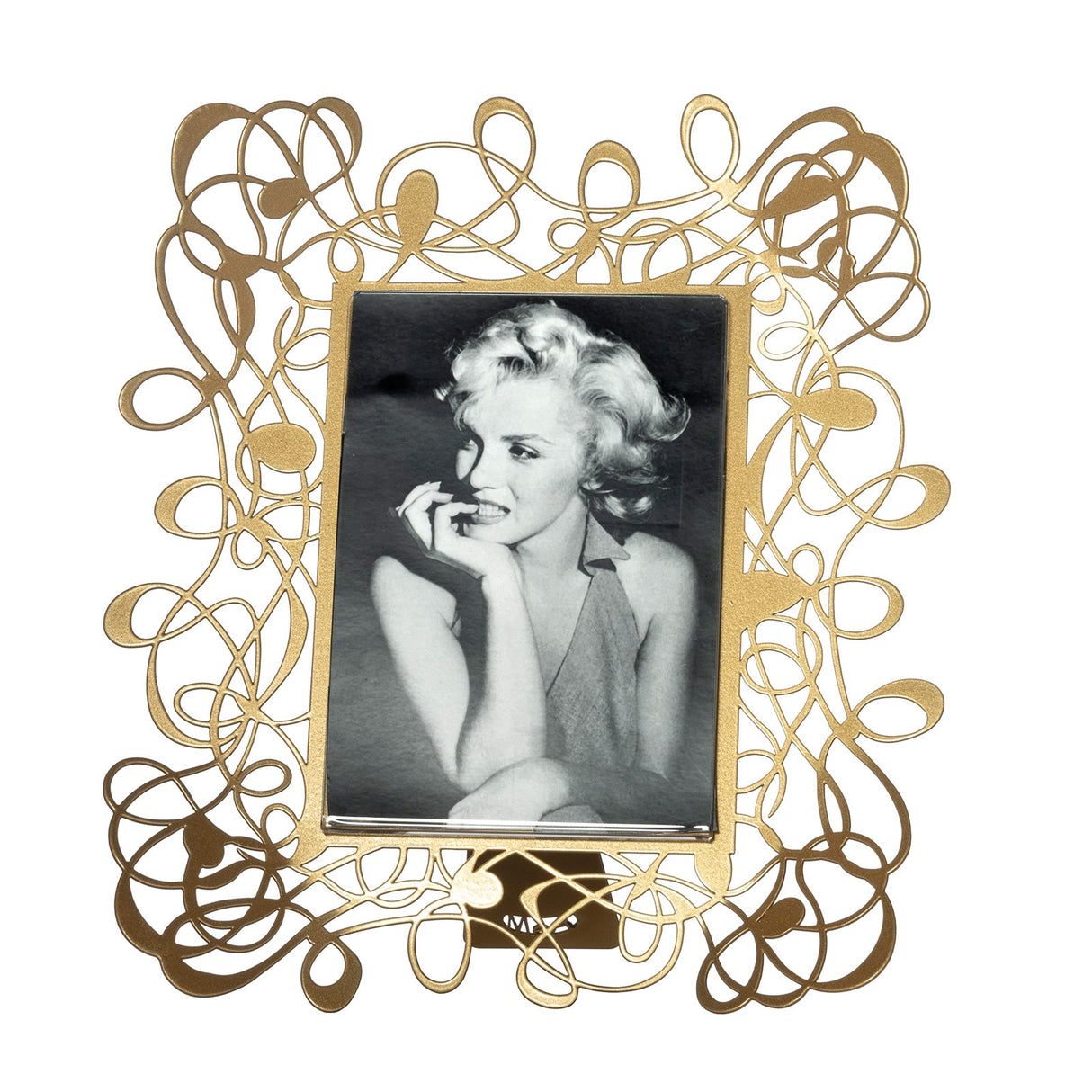 ARTI & MESTIERI Portafoto di Design Scarabocchio Grande Oro Laccato