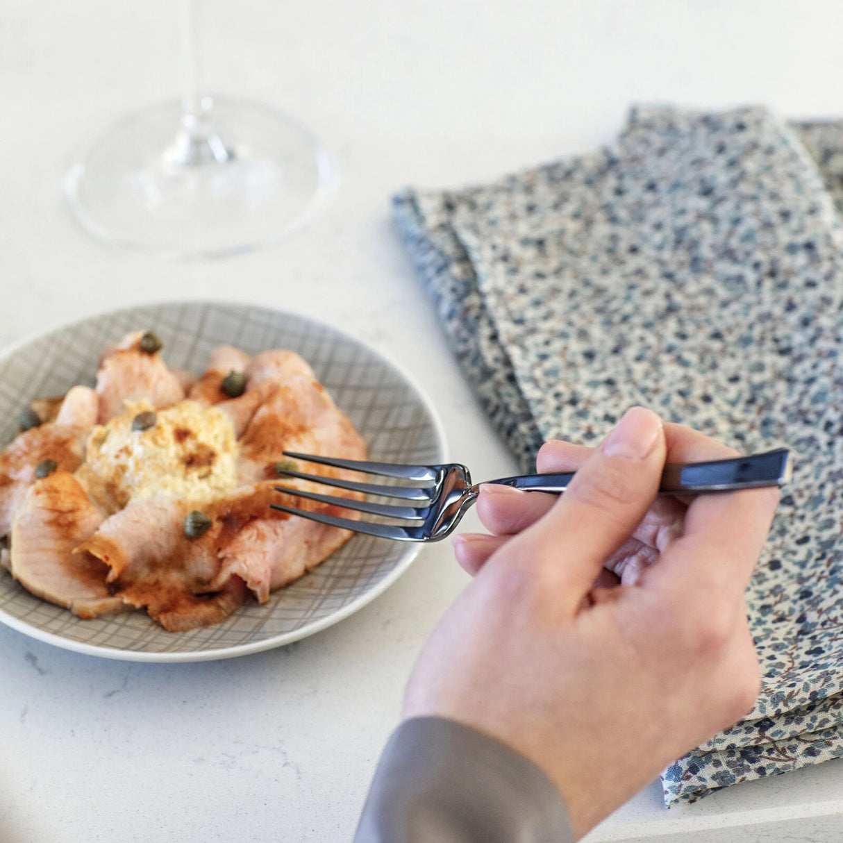 SAMBONET - Rock Black Nero Servizio Tavola Set Posate 24 Pezzi Monoblocco PVD 52762K81