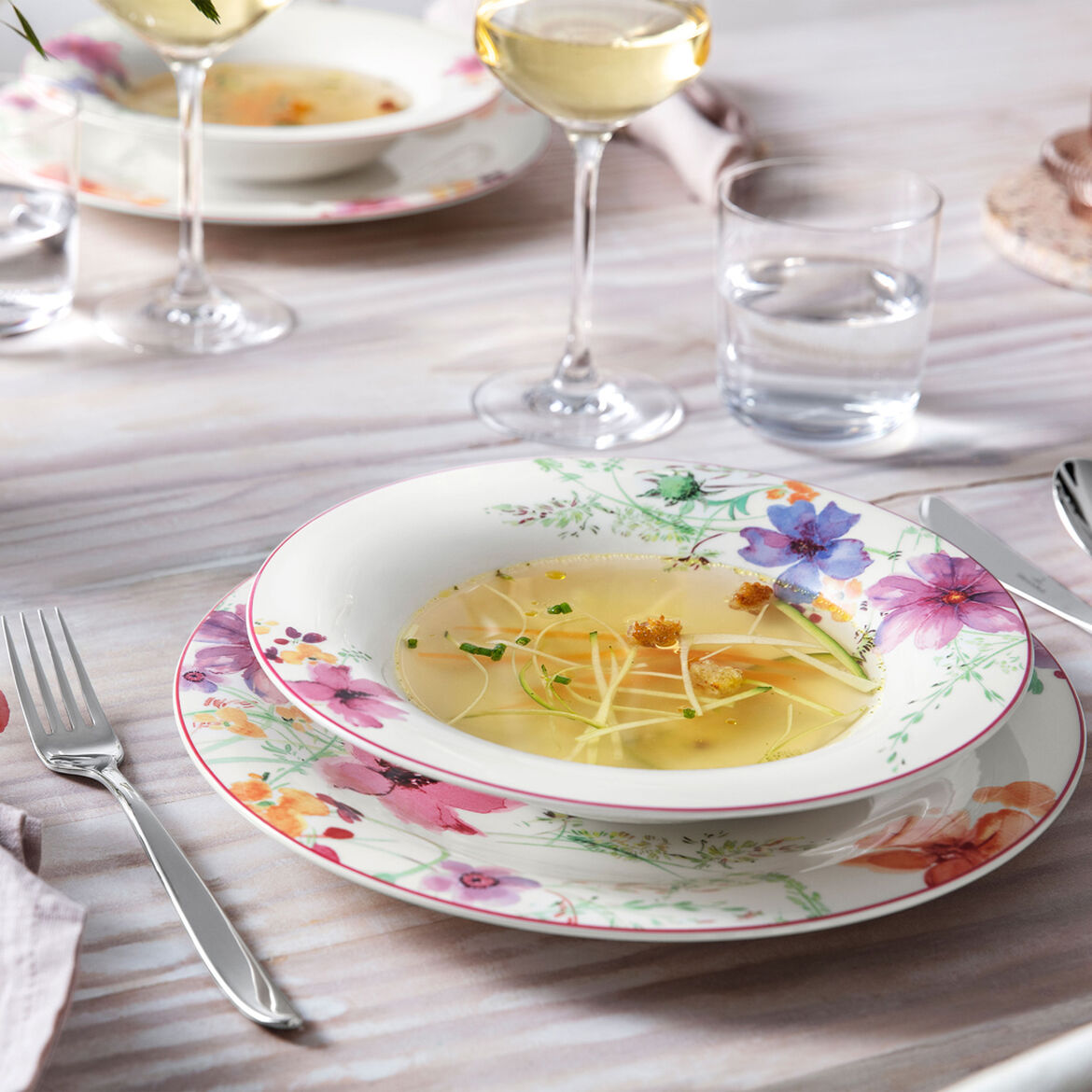 VILLEROY & BOCH Mariefleur Basic Servizio Tavola 6 Pezzi Piatto Piano 27cm