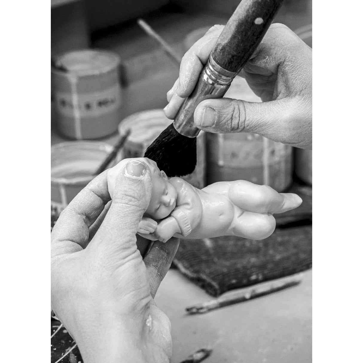 Lladró Figurina Natività Gesù Bambino III 3x9cm Porcellana