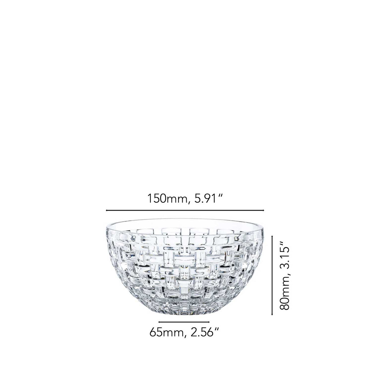 NACHTMANN Ciotola Bossa Nova Set 2 Pezzi 15cm in Cristallo