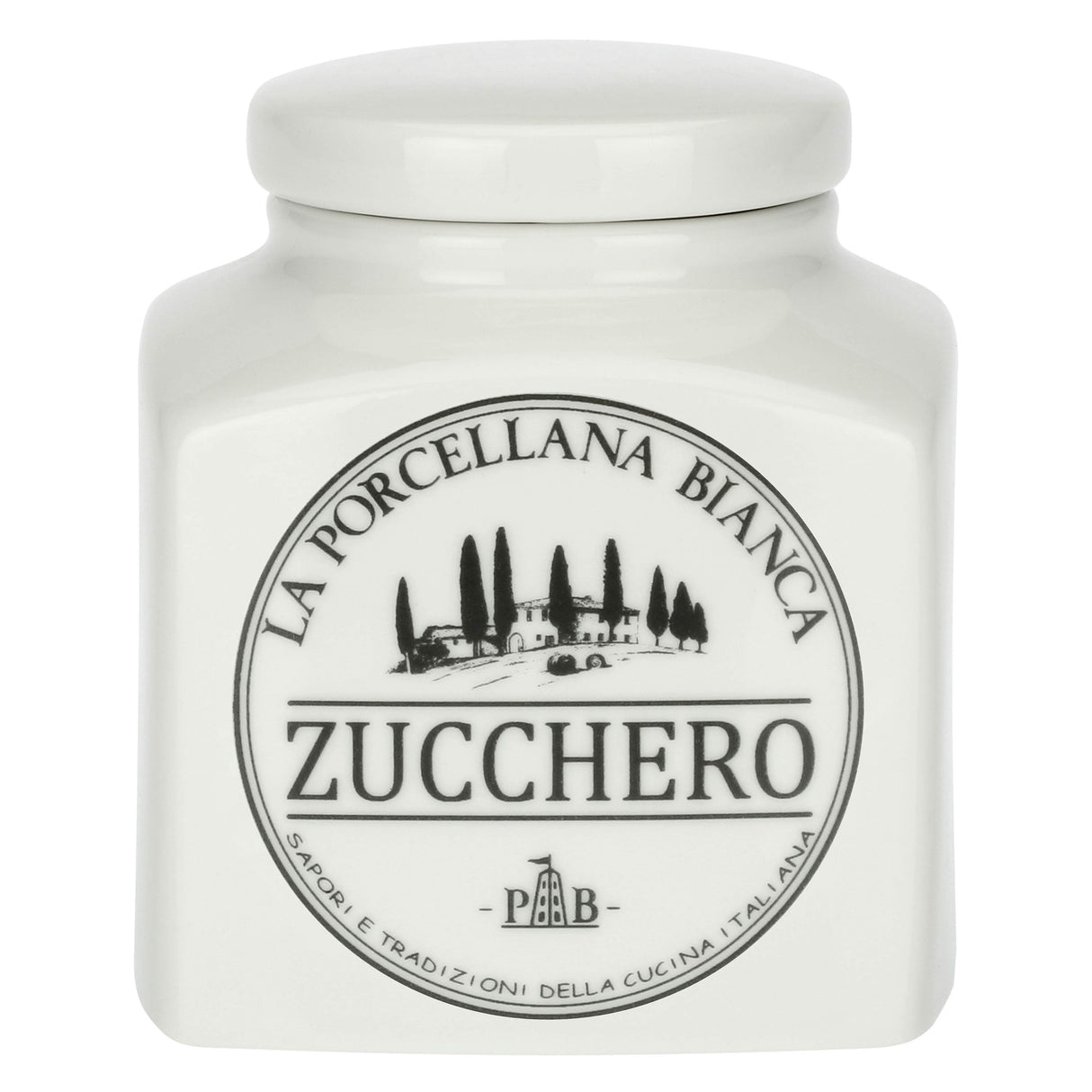 Barattolo zucchero La Porcellana Bianca in porcellana decorata 500 ml