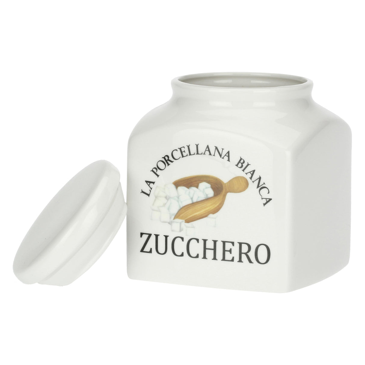 LA PORCELLANA BIANCA Conserva Barattolo Deco Zucchero 1,1L Bianco Porcellana