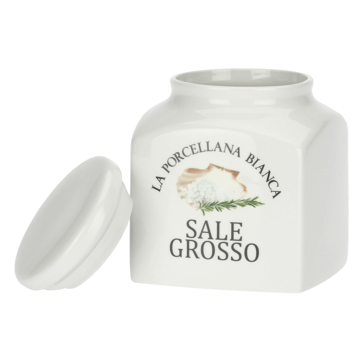LA PORCELANA BIANCA - Conserve Jar Container Coarse Salt 1.1L