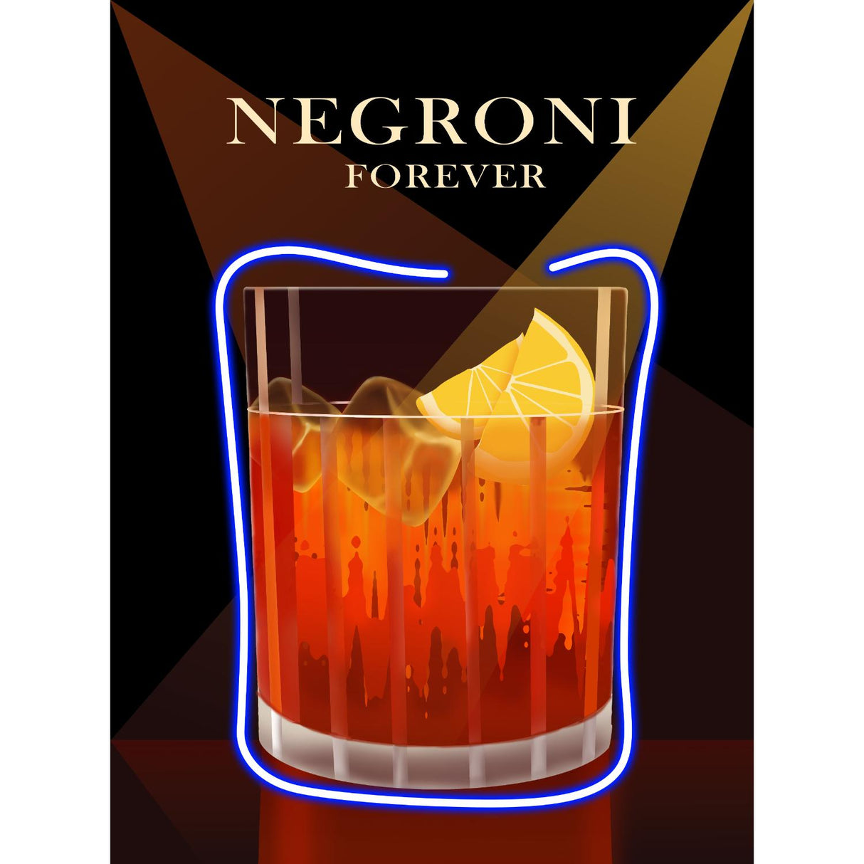 PALAIS ROYAL Quadro Stampa su Tela con LED Negroni 60x80cm