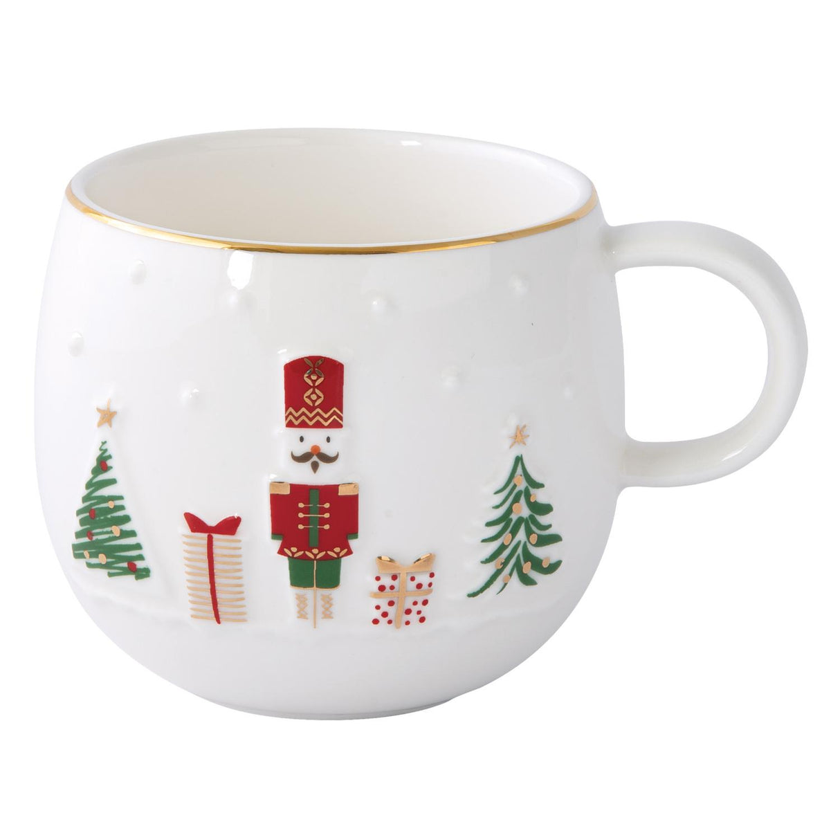 EASY LIFE Let It Snow Tazza Mug Natalizia Soldatino Schiaccianoci 400ml Porcellana
